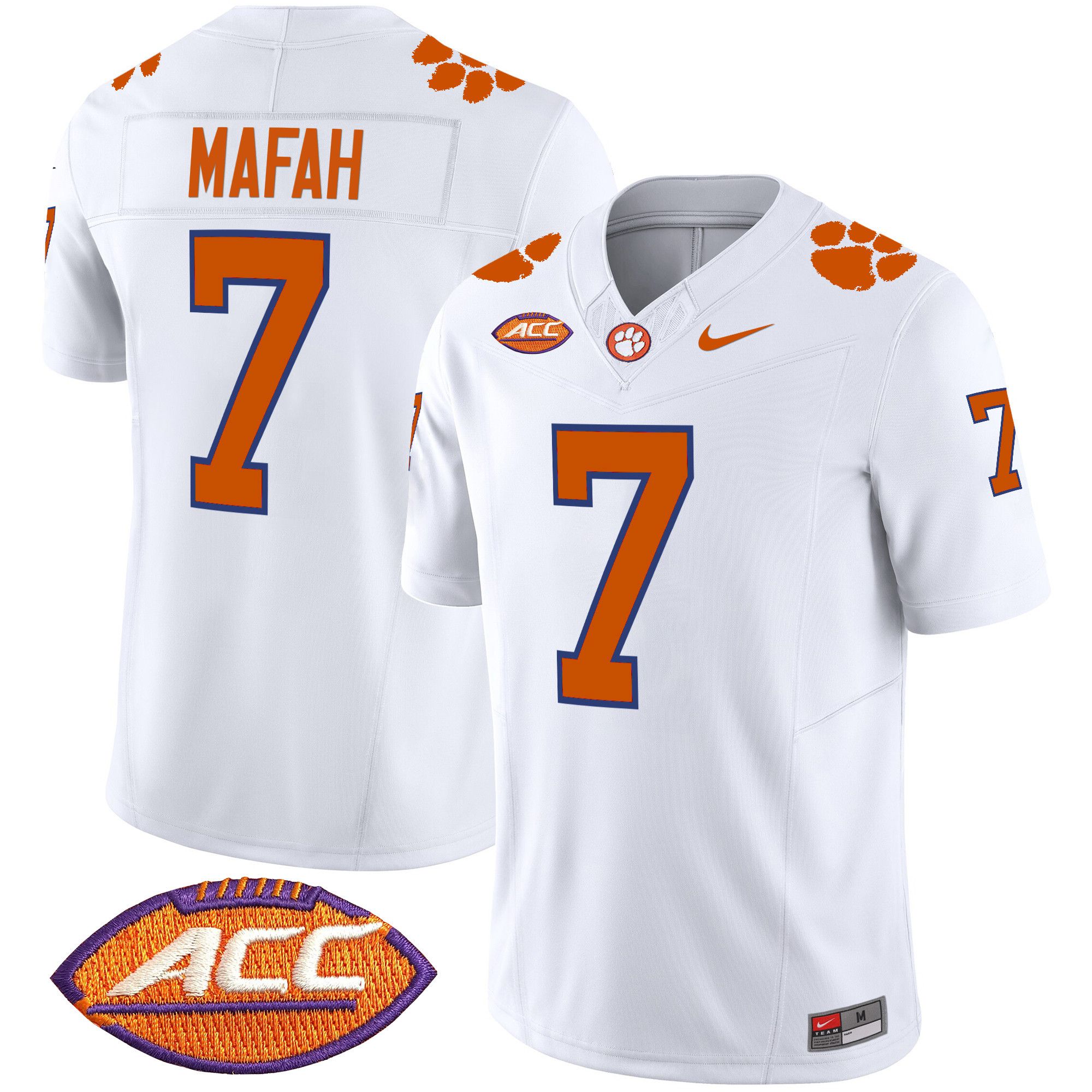 Men Clemson Tigers #7 Mafah White 2024 Nike Vapor Limited NCAA Jersey->indianapolis colts->NFL Jersey